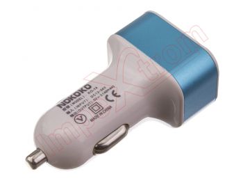 Universal car charger KO-14 blue with 3 USB inputs